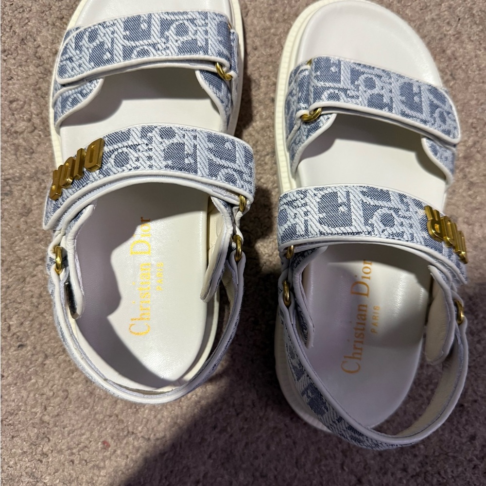 Dior woman’s  White and grey Patterned Sandals
